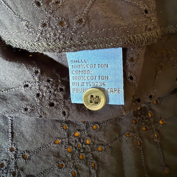 J MCLAUGHLIN FRANCOIS TOP EYELET COTTON BREATHABLE FEMININE BUTTON FRONT CHIC S - Picture 9 of 11